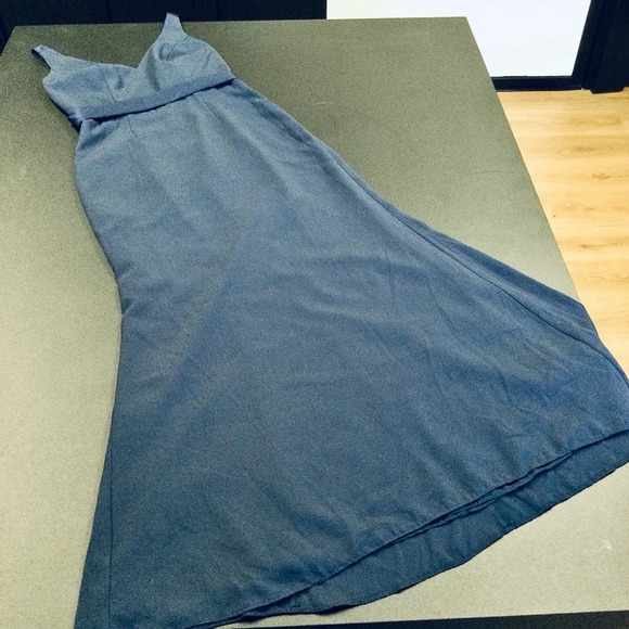 Women's Vera Wang Navy Maxi Dress open back Size 4 - Picture 1 of 13